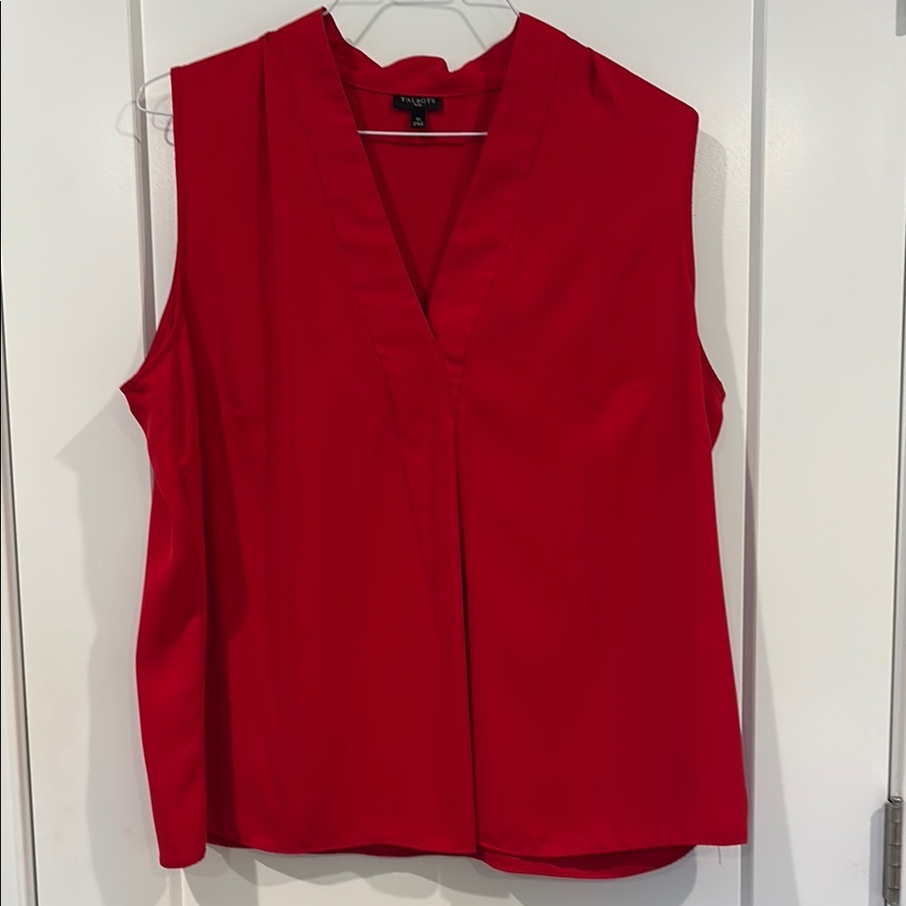 Talbots Red Sleeveless Blouse